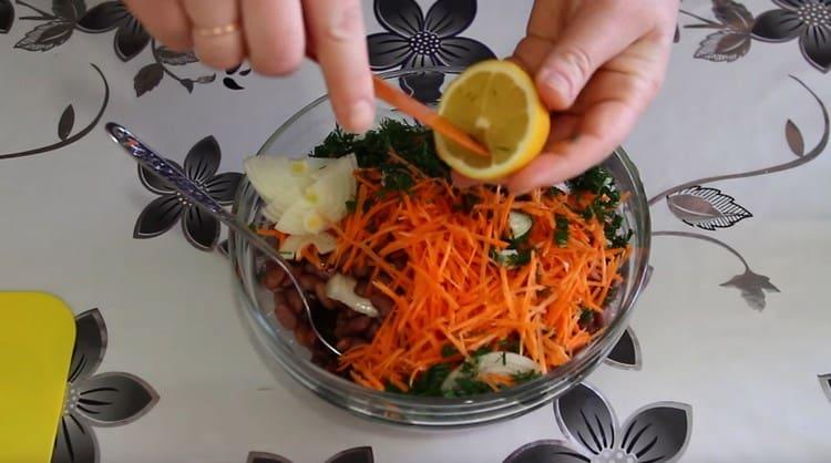 We also add olive oil and lemon juice.