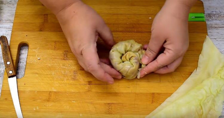 The resulting roll is twisted into a snail.