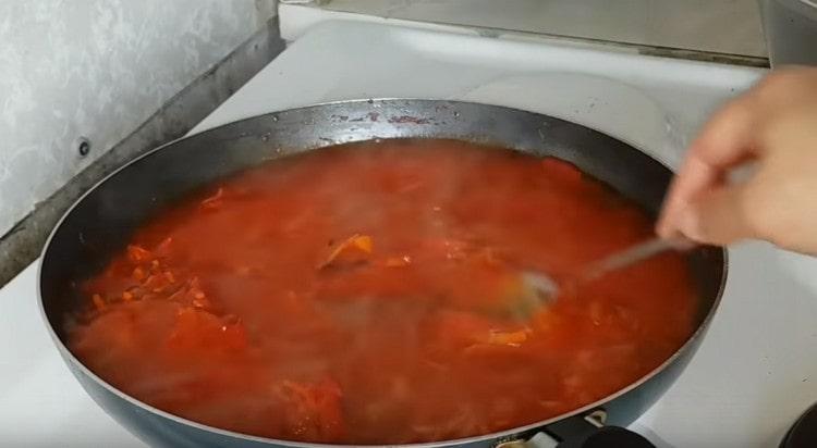 Add water to the roasting.