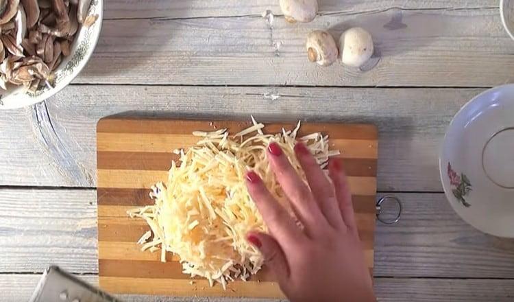 Grate the cheese.