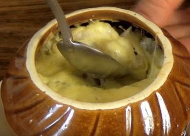 Oven in pots of champignons and chicken in the oven 🥘