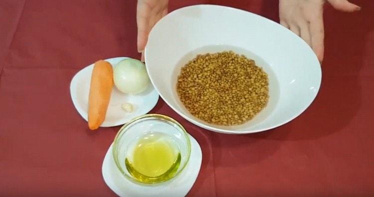 Lentils need to be washed and pre-soaked.