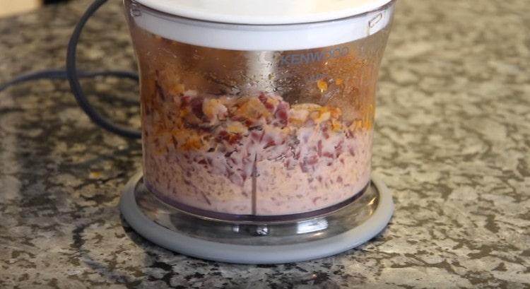 Grind canned or pre-boiled beans with a blender.