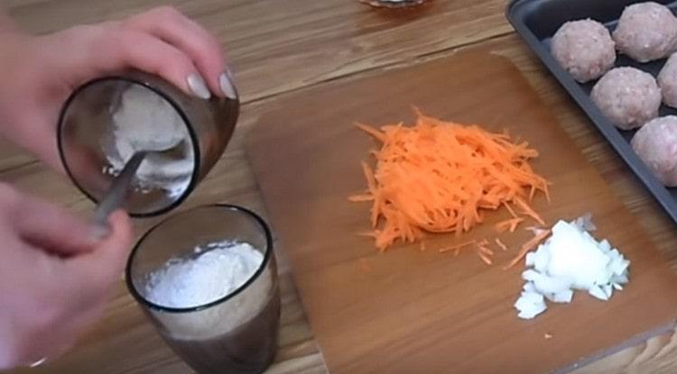 We breed flour in water.