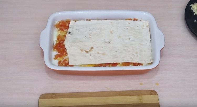 So alternate the layers of the dish.