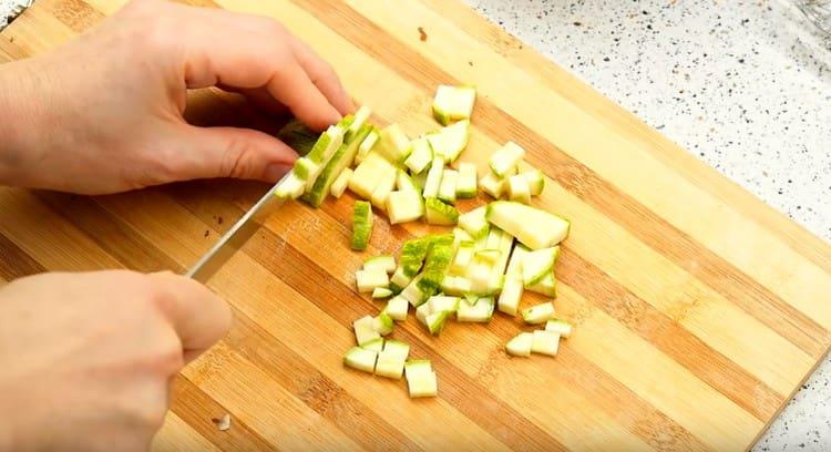 We also cut zucchini.