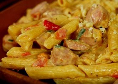 Pasta with sausage sauce - fast and delicious 🍝