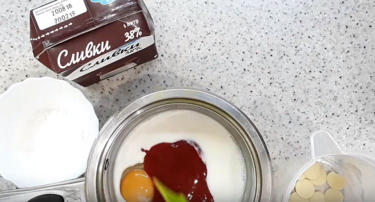 Add raspberry puree.