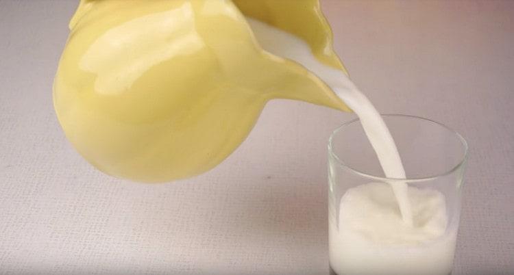 Separately, we need a glass of milk.