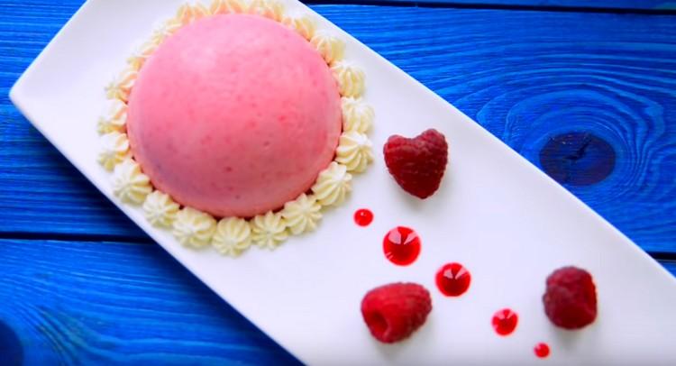 the most delicate mousse dessert is ready.