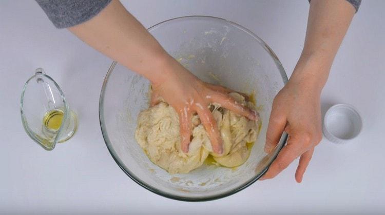Knead the dough thoroughly.