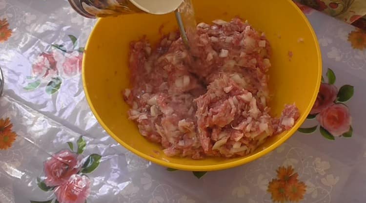 After mixing the mass, add water to it.