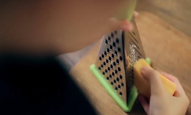 Grate cheese to make a paste