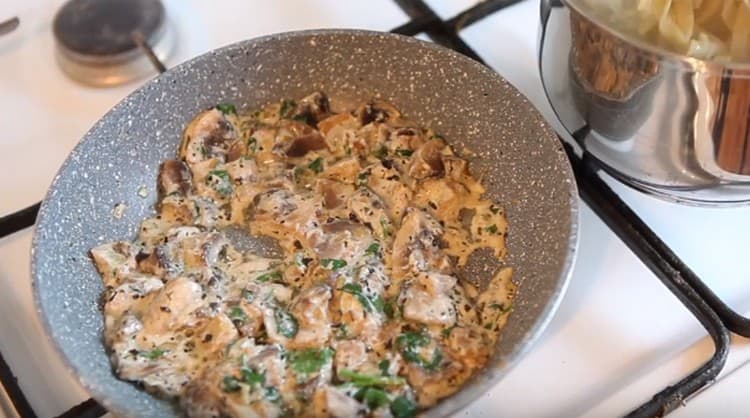 Add greens and parmesan.