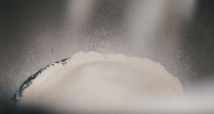 Add the flour.
