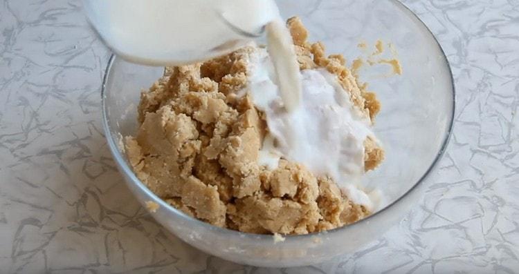 Add milk to make the dough more pliable.