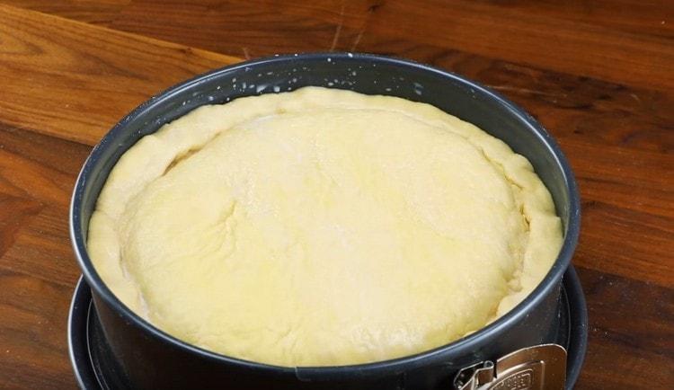 Lubricate the cake with milk.