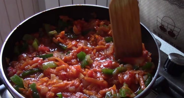 Stew vegetables until soft.