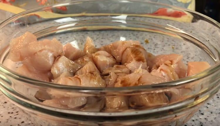 Pickle chicken in soy sauce.