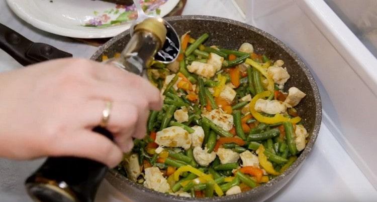 Instead of salt, season the dish with soy sauce.