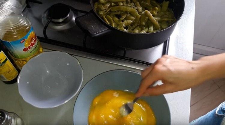 Beat the eggs separately.