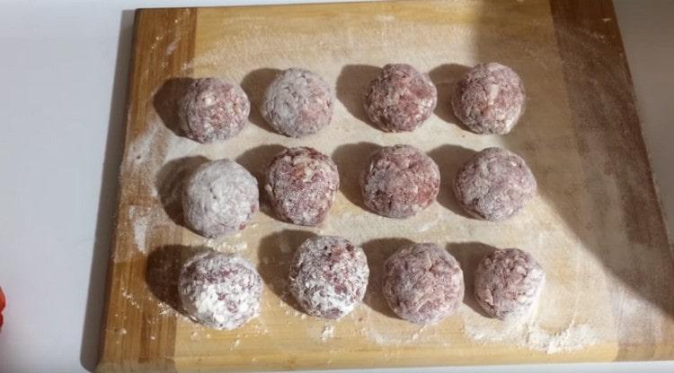 make meatballs from the whole stuffing.