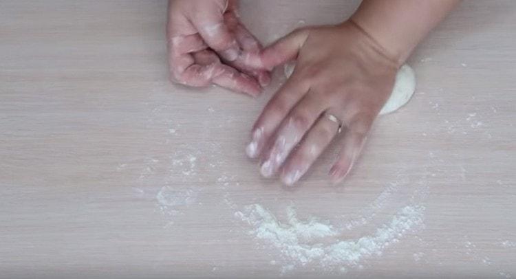 Knead a smooth, fairly tight dough.