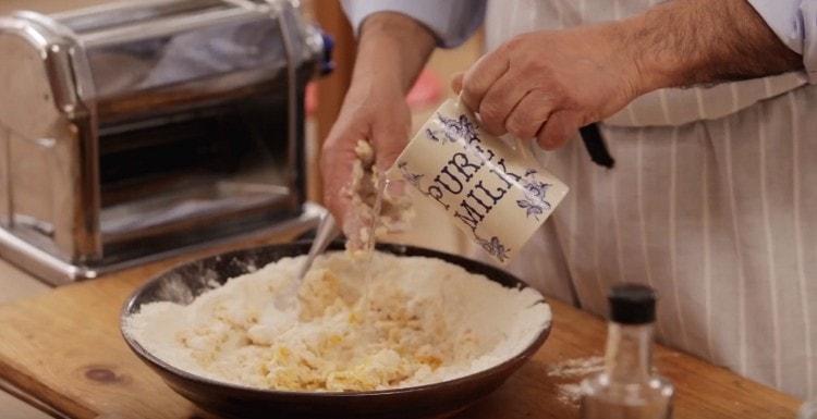 Add flour and some water.