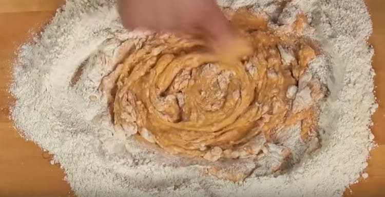 begin to knead a little dough.
