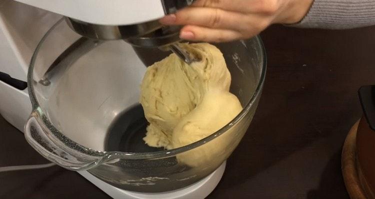 The dough should well move away from the walls of the bowl.