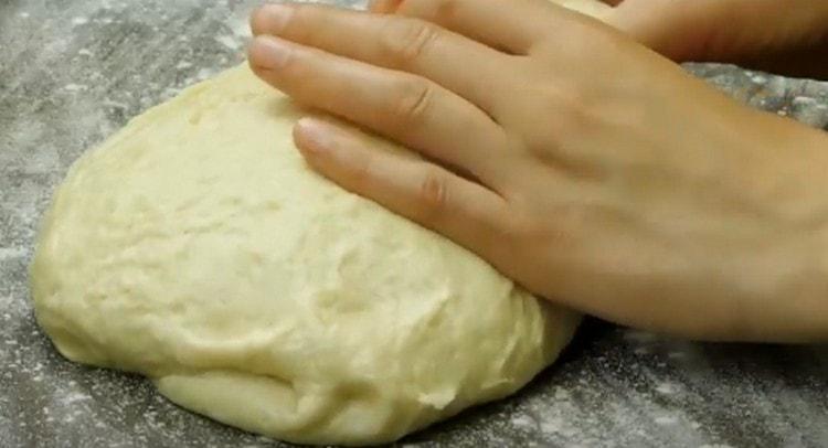 Now you need to knead the dough.
