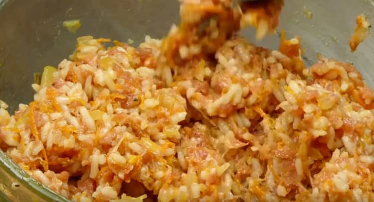 Mix the minced meat well.