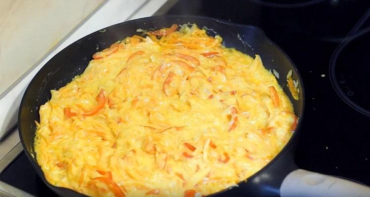 Thicken the sauce with a mixture of water and flour.