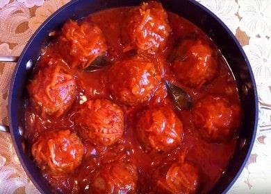 How to learn how to cook delicious meatballs with rice in tomato sauce 🍚