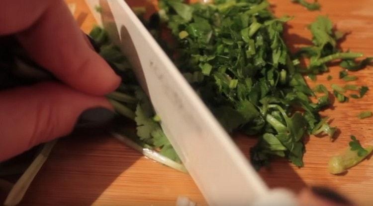 We also chop fresh herbs.