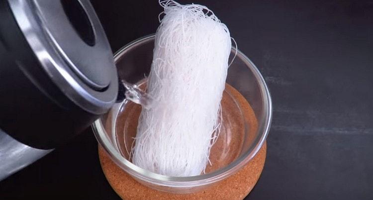 Funchoza pour boiling water.