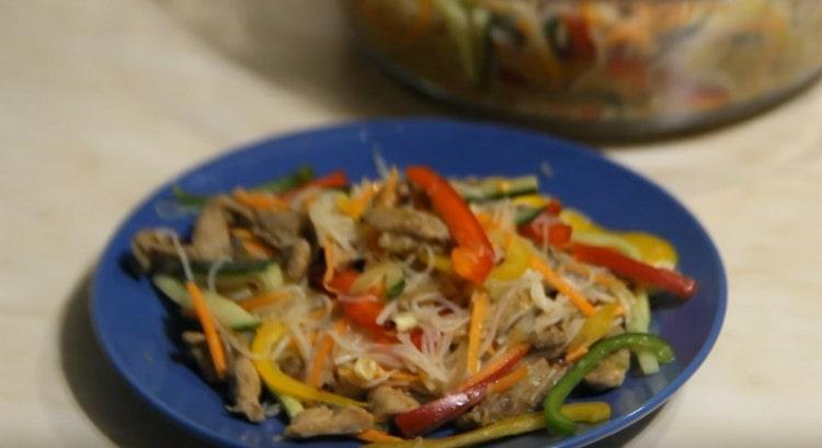 The original piquant salad is ready.