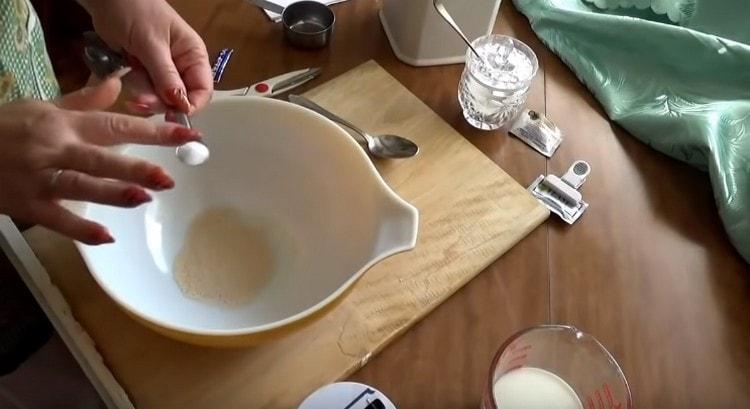 Add salt to the yeast.