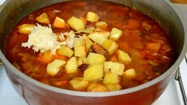 Add the garlic to make the basics