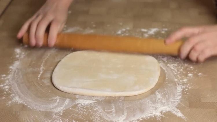Roll out the dough to cook