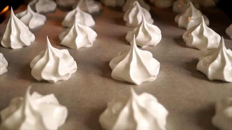 Preheat the oven to make meringues