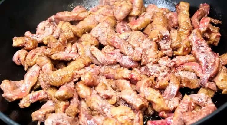 To prepare beef stroganoff, mix the ingredients