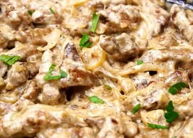 beef stroganoff from beef liver