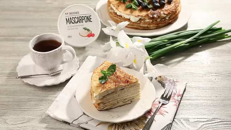 pancake with mascarpone is ready