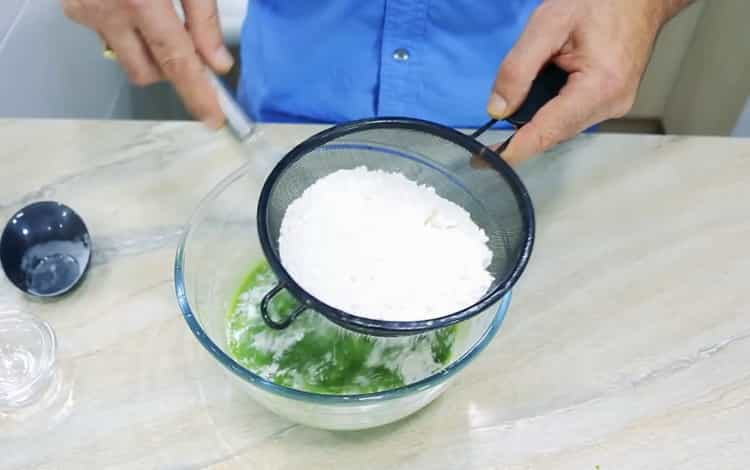 For cooking, sift flour