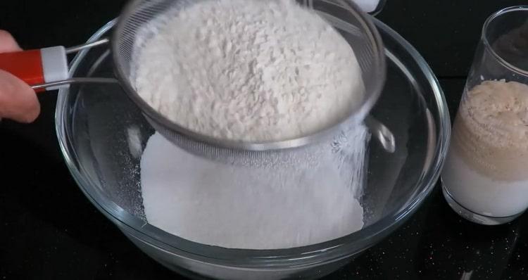 To make sugar buns, prepare the ingredients