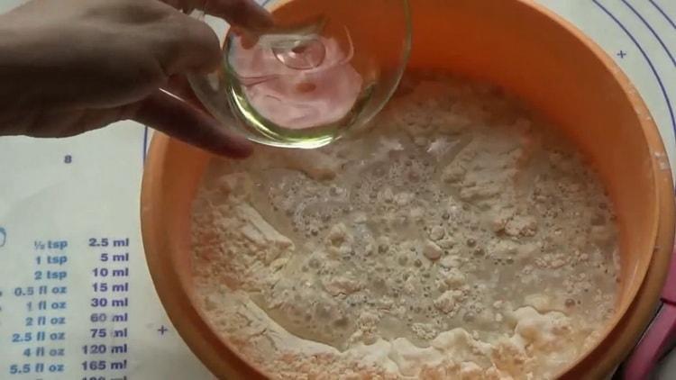 Add butter to prepare the dough.