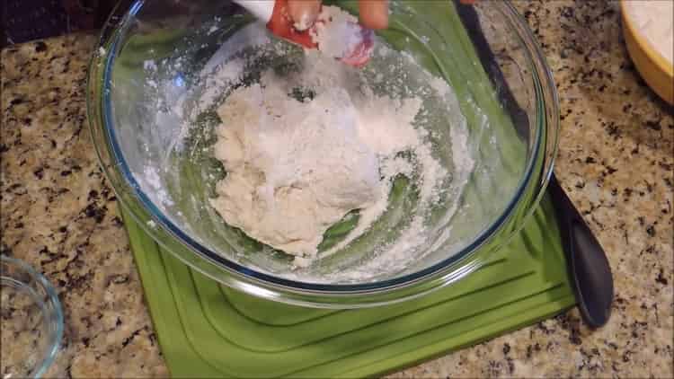 Combine the ingredients to make the dough.