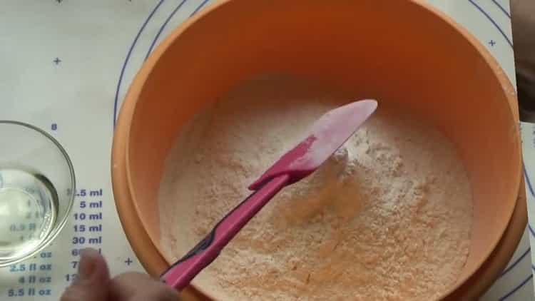 Prepare the ingredients for the dough.