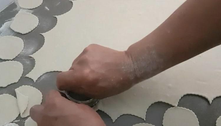 Tasty fried dumplings with potatoes